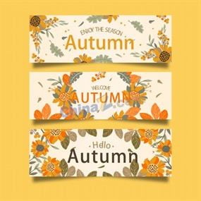 秋天banner背景矢量图